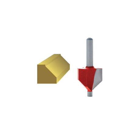 Faithfull Router Bit TCT 45??? Chamfer 1/4in Shank