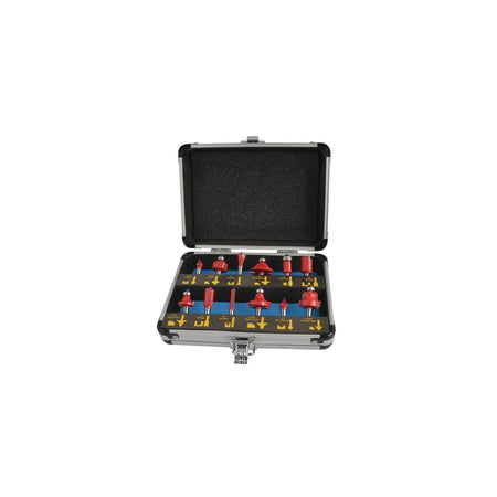 Faithfull Router Bit Set of 12 TCT 1/4in Shank