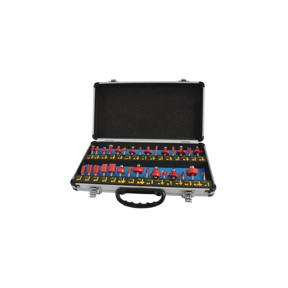 Faithfull Router Bit Set of 30 TCT 1/4in Shank