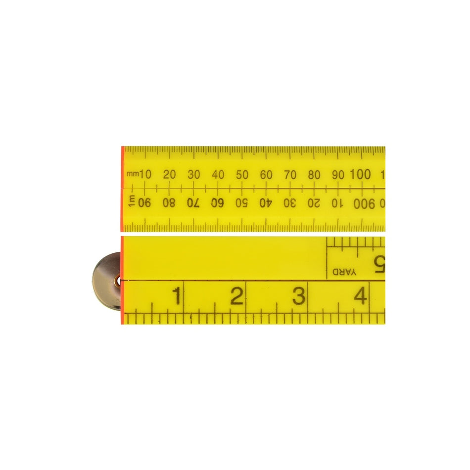 Faithfull Folding Rule Yellow ABS Plastic 1 Metre / 39in