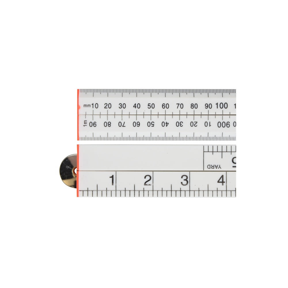 Faithfull Folding Rule White ABS Plastic 1 Metre / 39in