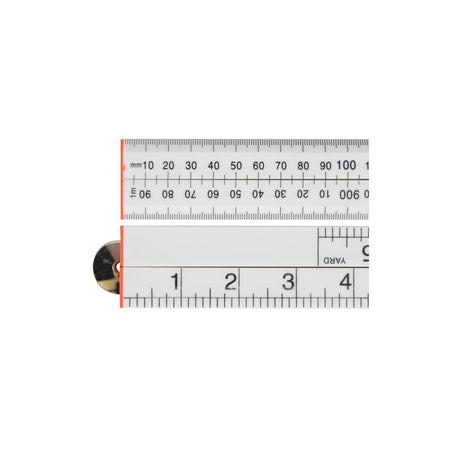 Faithfull Folding Rule White ABS Plastic 1 Metre / 39in