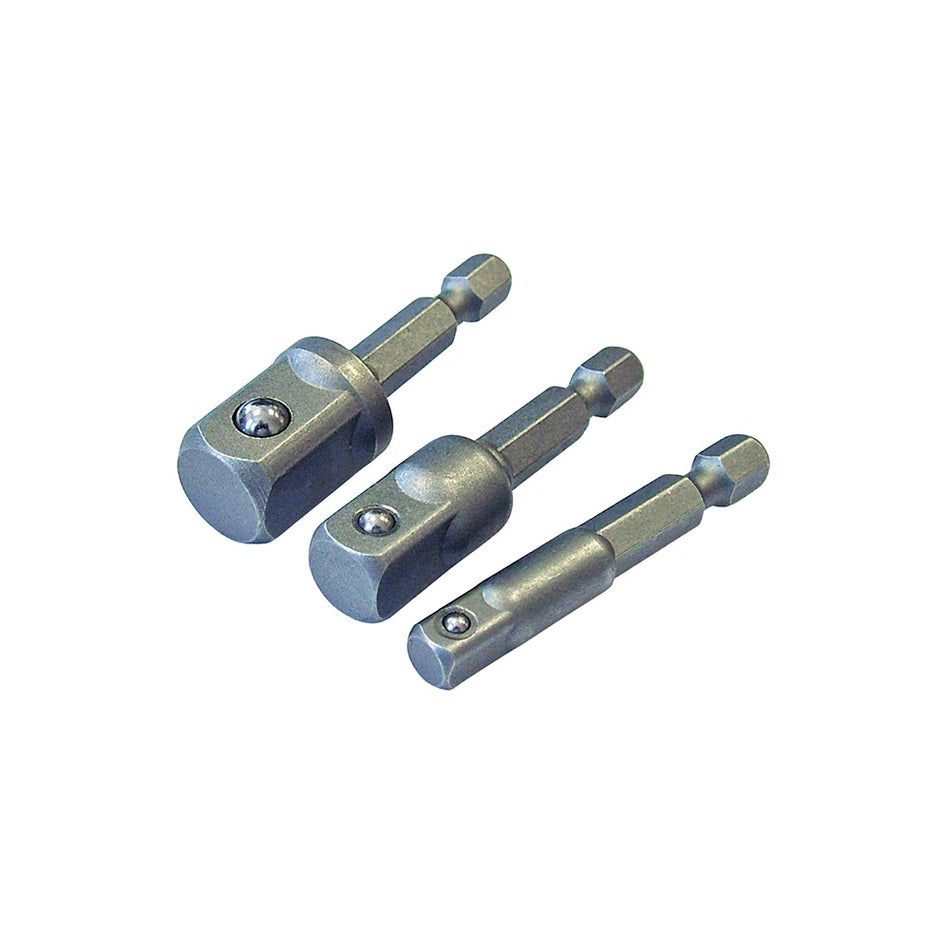 Faithfull Hex to Square Drive Adaptor Set of 3