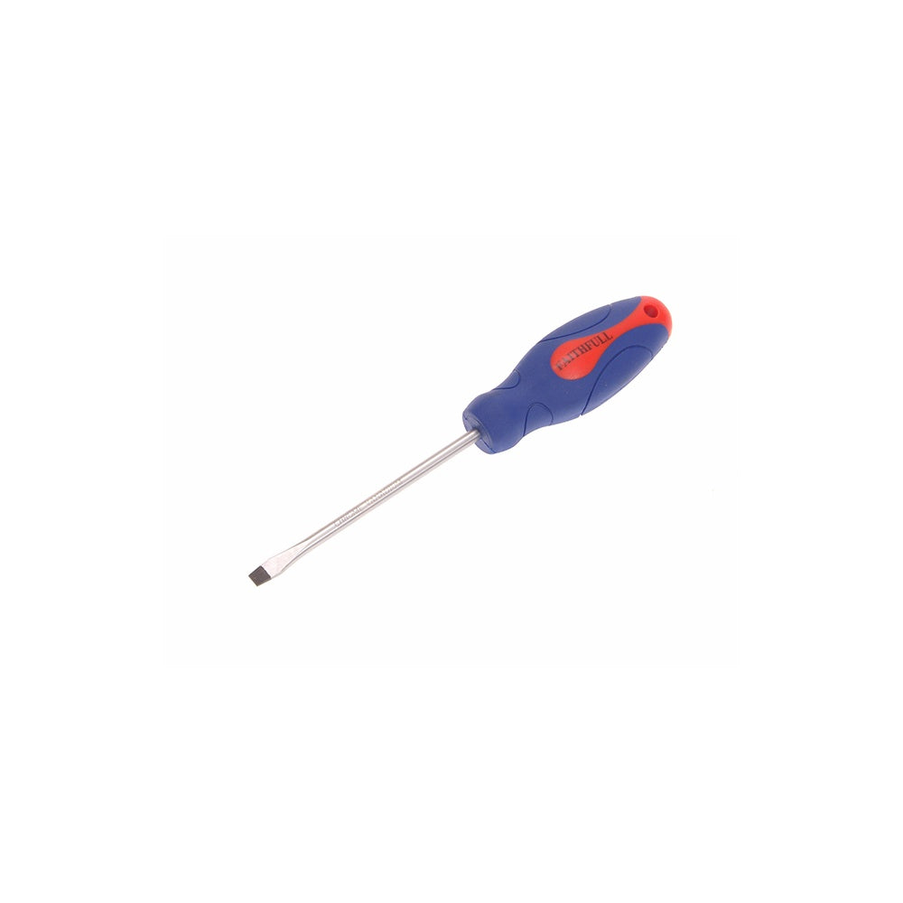 Faithfull Soft Grip Screwdriver Slotted Flared Tip 5.5mm x 100mm