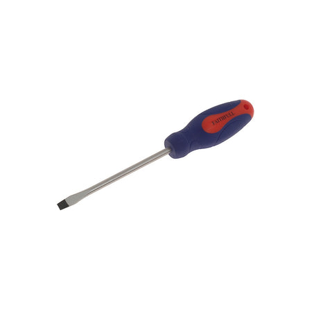 Faithfull Soft Grip Screwdriver Slotted Flared Tip 6.5mm x 125mm