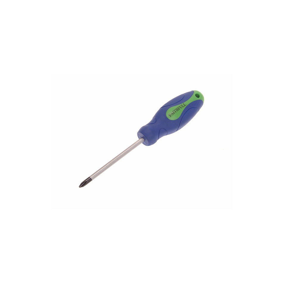 Faithfull Soft Grip Screwdriver Phillips Tip PH2 x 100mm
