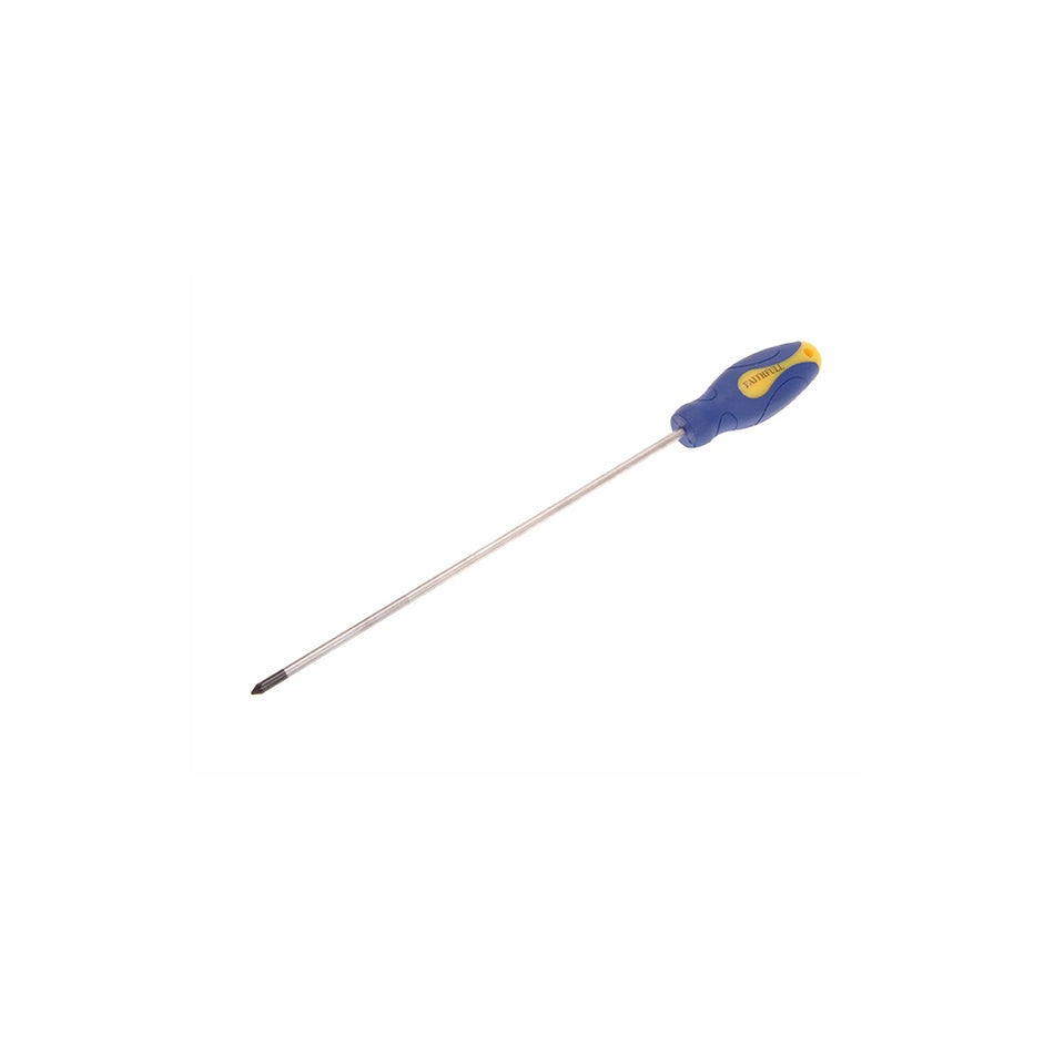 Faithfull Soft Grip Screwdriver Pozidriv Tip PZ1 x 250mm Long Reach