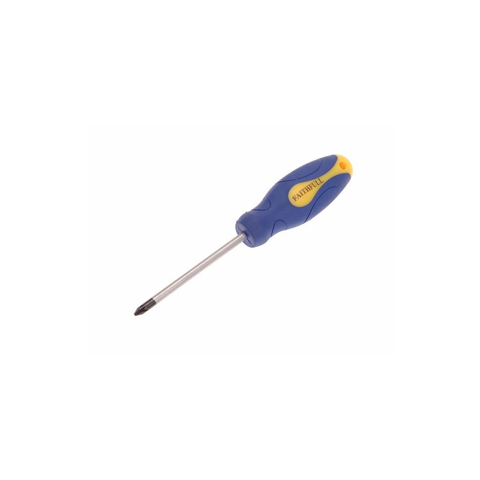 Faithfull Soft Grip Screwdriver Pozidriv Tip PZ2 x 100mm