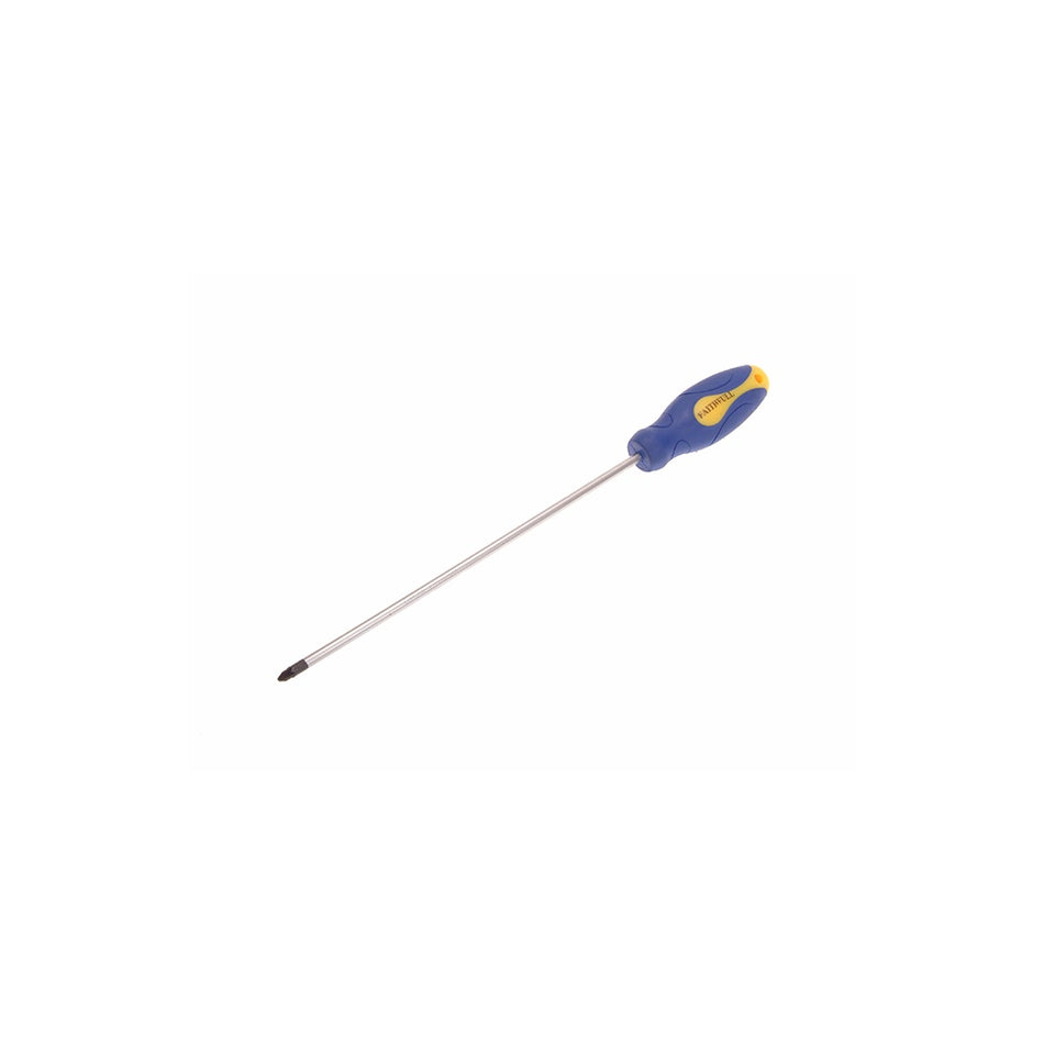 Faithfull Soft Grip Screwdriver Pozidriv Tip PZ2 x 250mm Long Reach