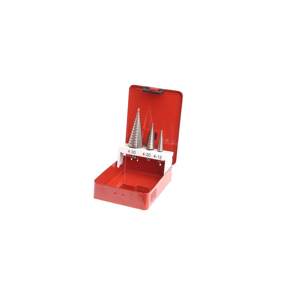Faithfull HSS Step Drill Bit Set of 3 4mm to 30mm