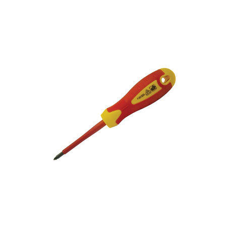 Faithfull VDE Screwdriver Soft Grip Pozi Tip PZ2 x 100mm