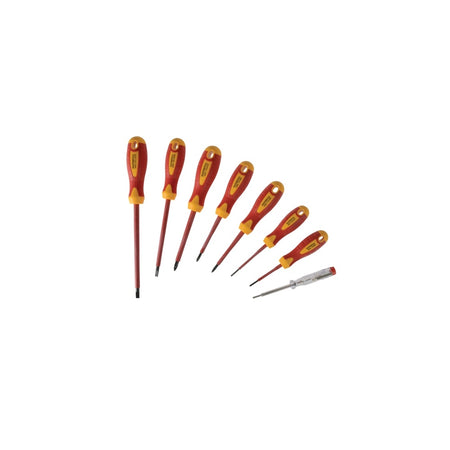 Faithfull VDE Screwdriver Soft Grip Set of 8 (Case)