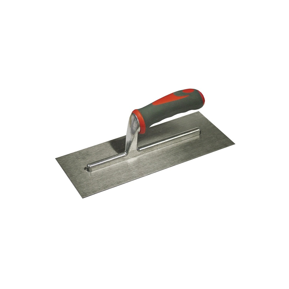 Faithfull Plasterers Trowel Stainless Steel Soft Grip Handle 11in x 4.3/4in