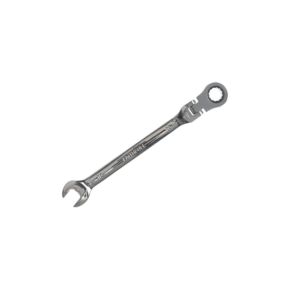 Faithfull Ratchet Combination Spanner Flex Head CV 10mm