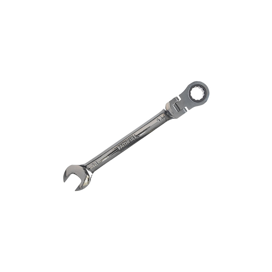 Faithfull Ratchet Combination Spanner Flex Head CV 14mm