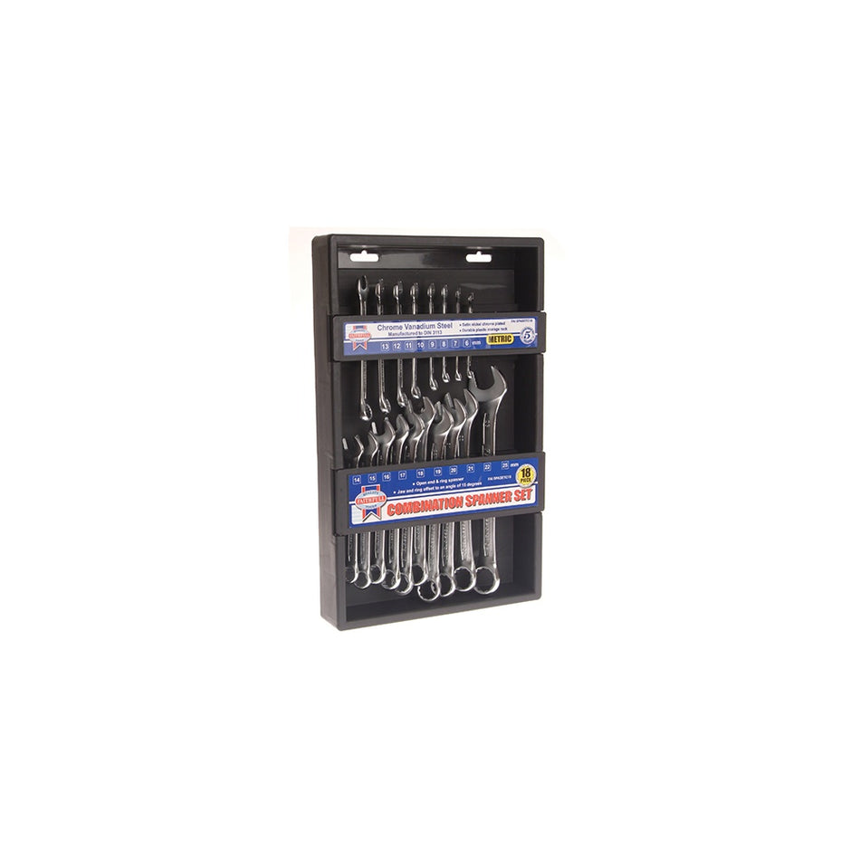 Faithfull Combination Spanner CV Set of 18 (6 to 24mm)