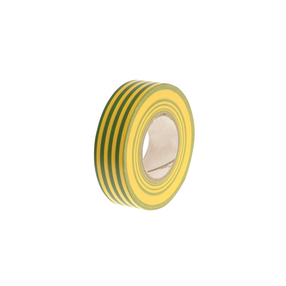 Faithfull PVC Electricial Tape Green / Yellow 19mm x 20m