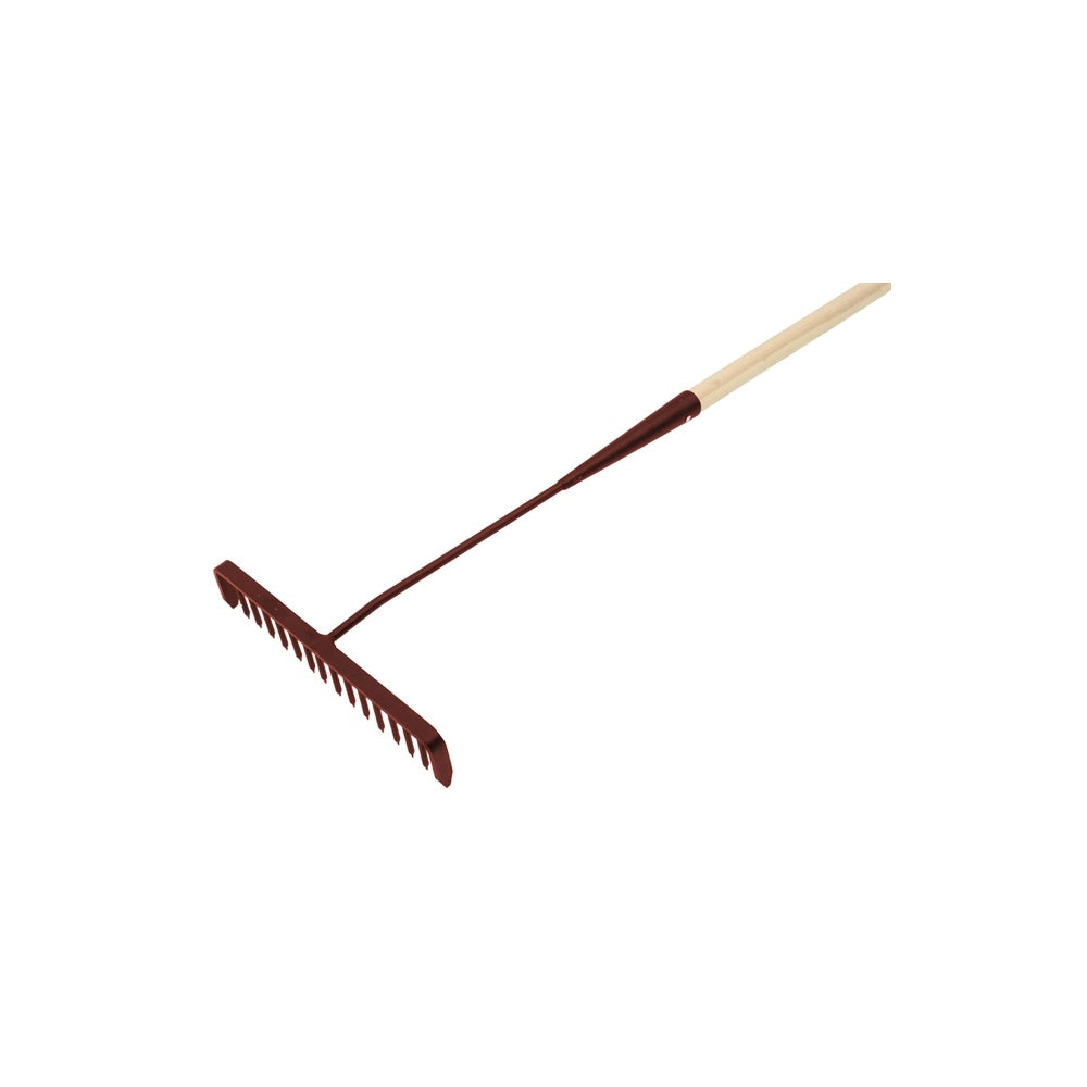 Faithfull 16 Round Teeth Tarmac Rake - Wooden Handled