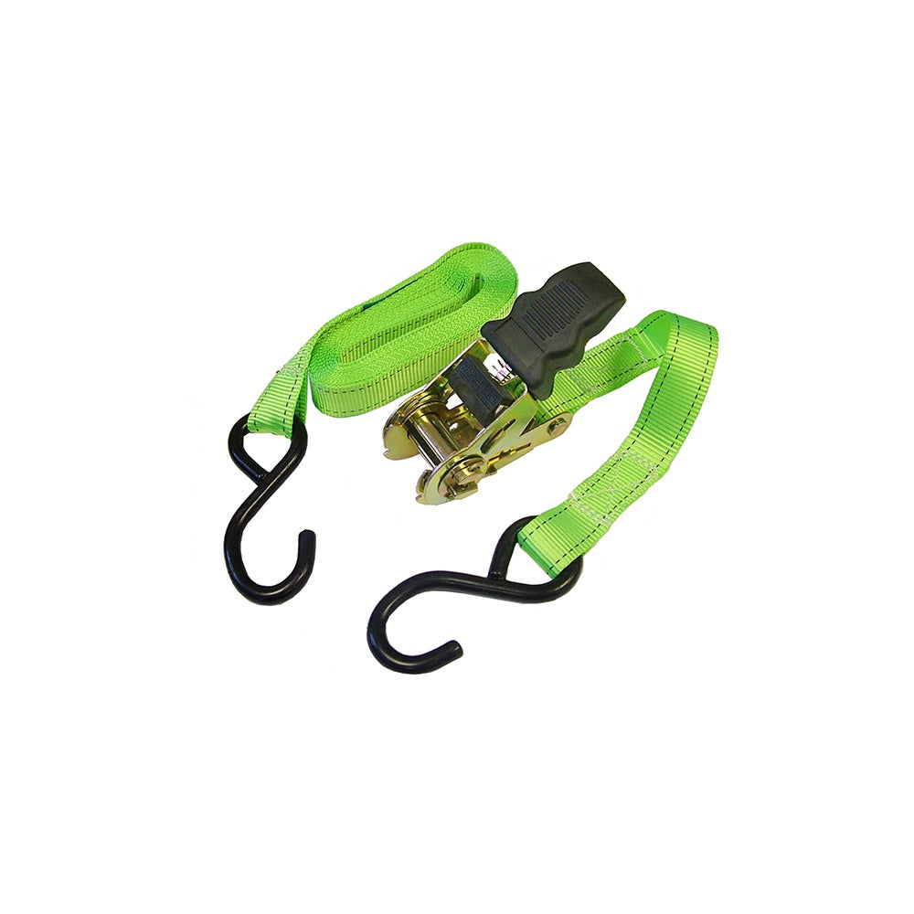 Faithfull Ratchet Tie Downs (2) 5m x 25mm Breaking Strain 818kg