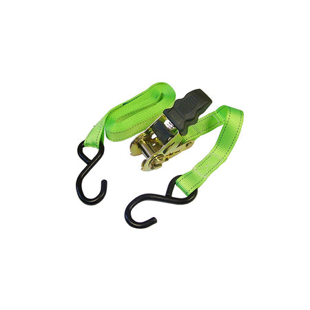Faithfull Ratchet Tie Downs (2) 5m x 25mm Breaking Strain 818kg