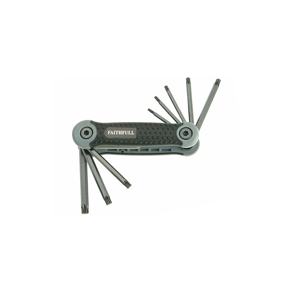 Faithfull Folding Torx???? Star Key Set of 8 (T9-T40)