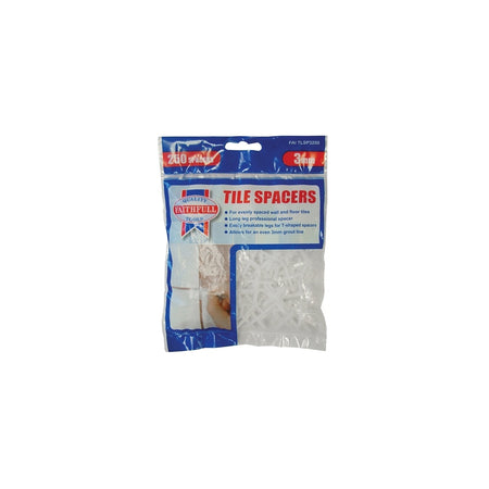 Faithfull Tile Spacer Long Leg 3mm Bag of 250