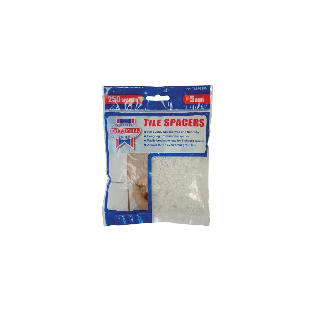Faithfull Tile Spacer Long Leg 5mm Bag of 250
