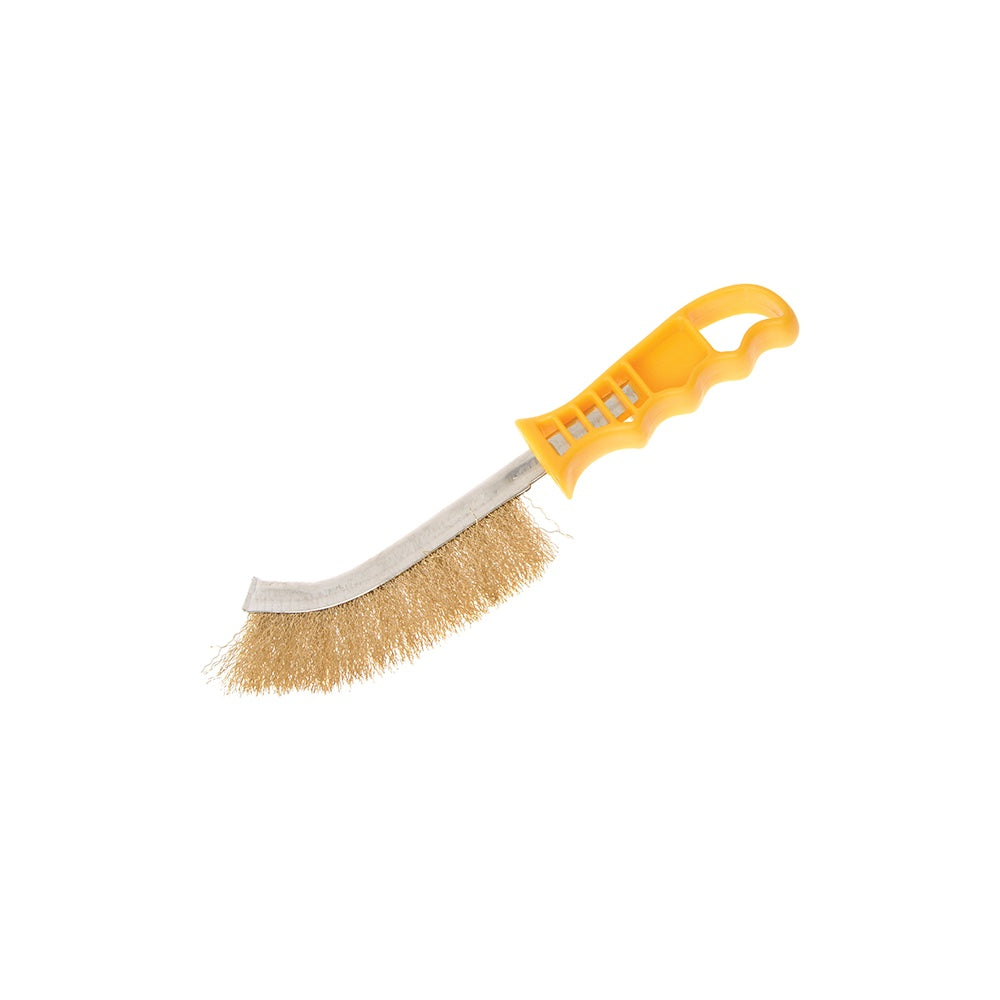 Faithfull Wire Scratch Brush Brass Yellow Handle