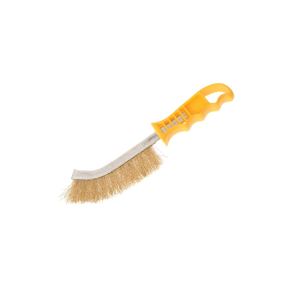 Faithfull Wire Scratch Brush Brass Yellow Handle