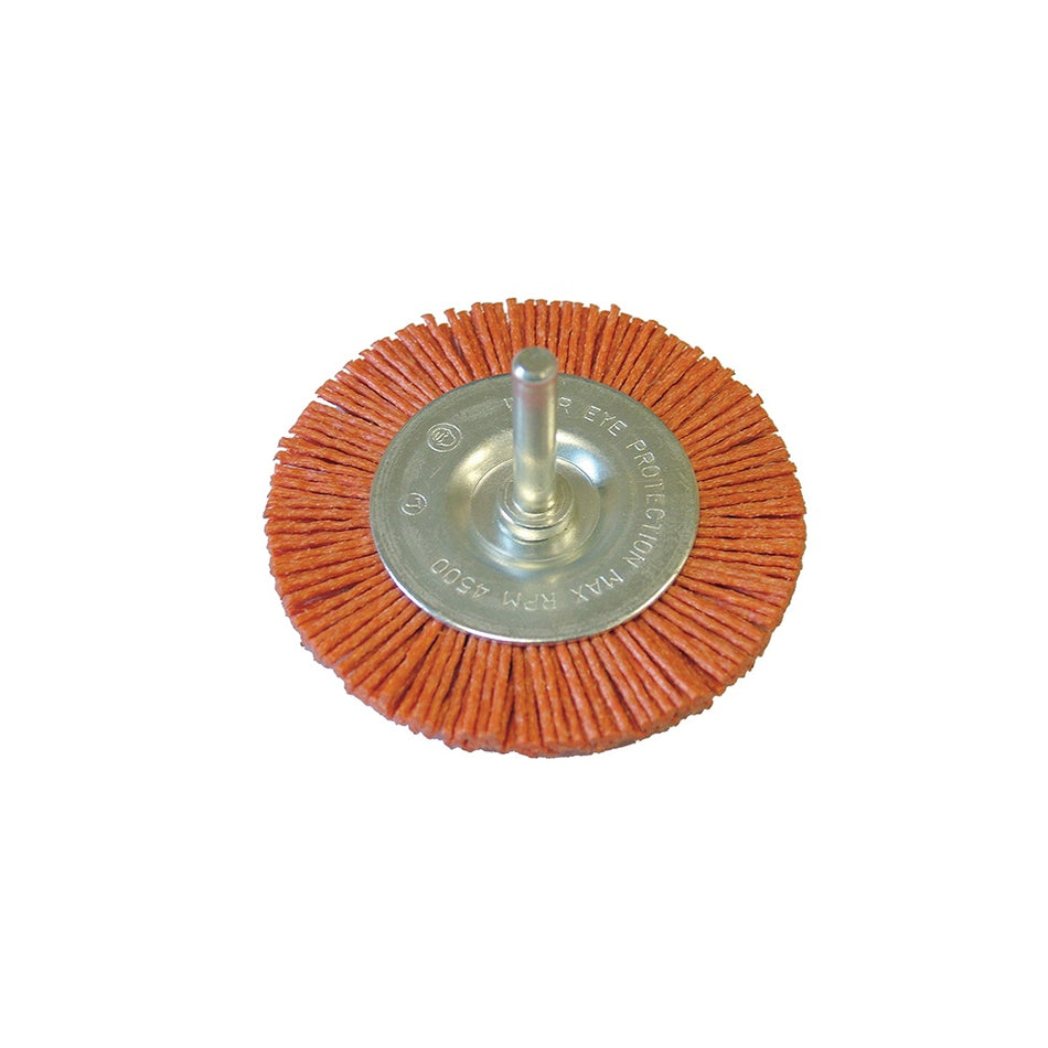 Faithfull Nylon Wheels Flat 100mm x 6mm Shank