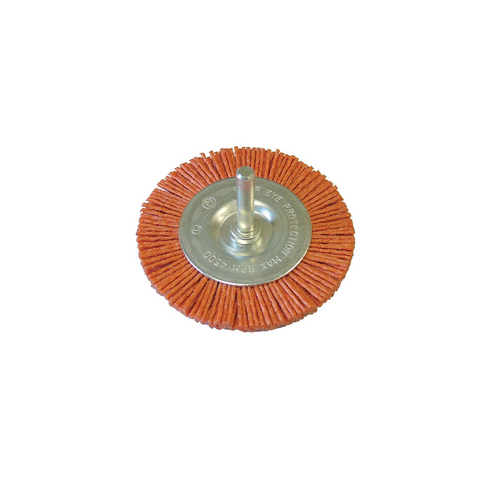 Faithfull Nylon Wheels Flat 75mm x 6mm Shank