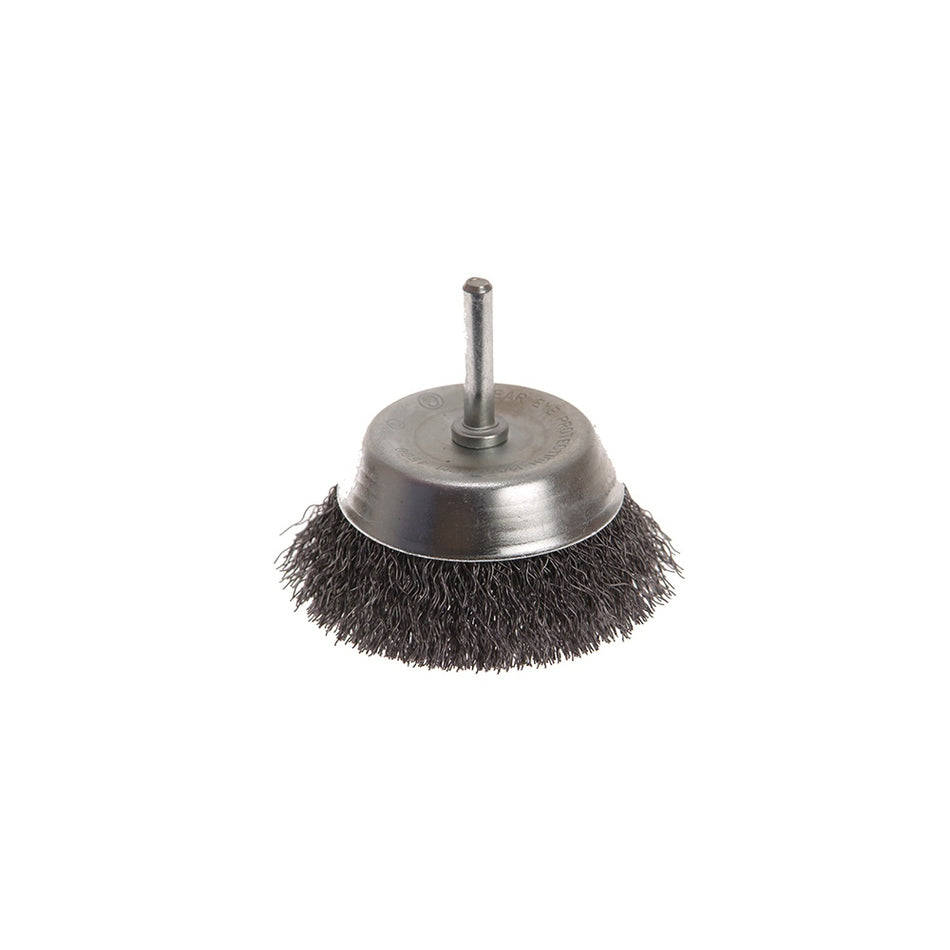 Faithfull Wire Cup Brush 75mm x 6mm Shank 0.30mm