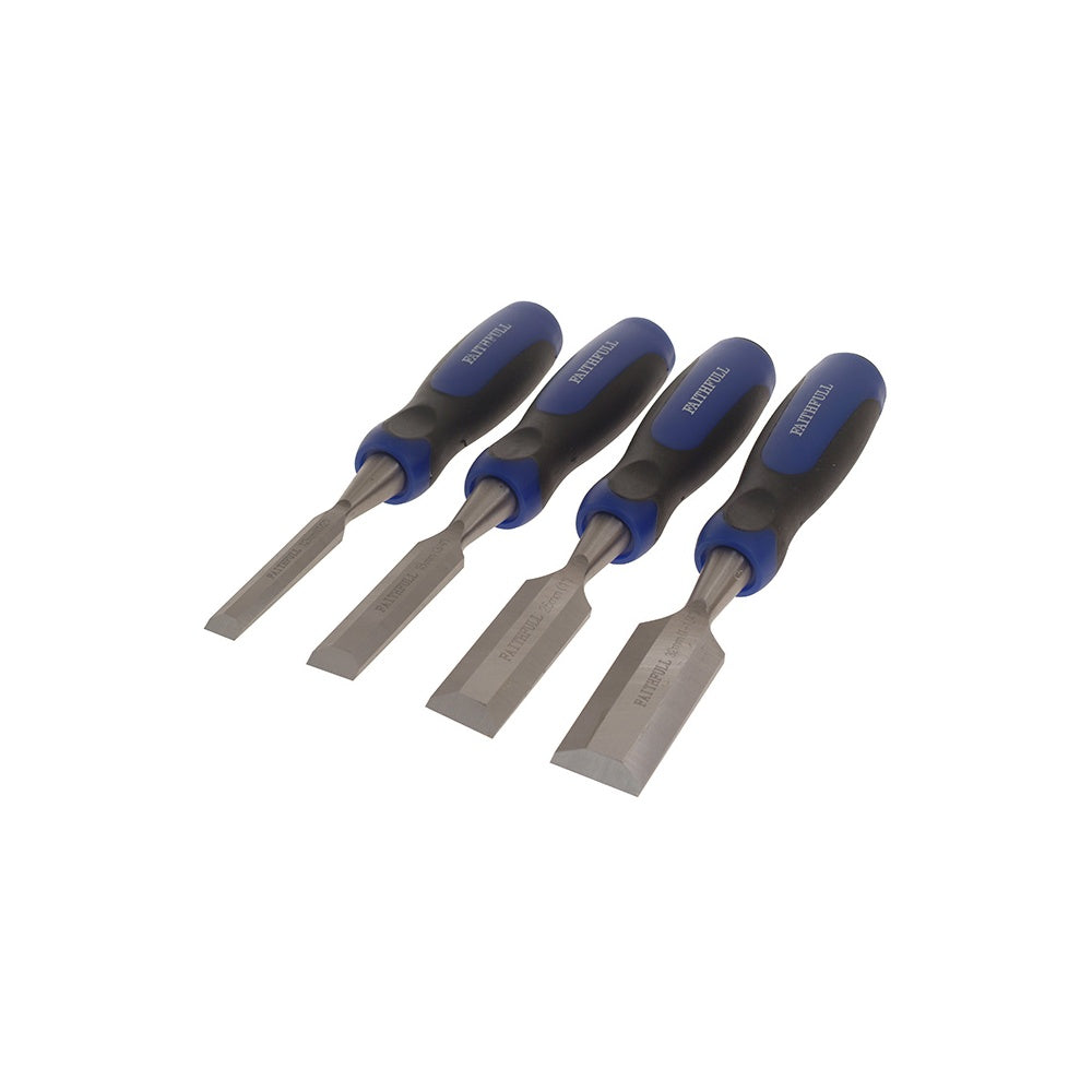 Faithfull Bevel Edge Butt Chisel Set of 4: 12,18,25 & 32mm