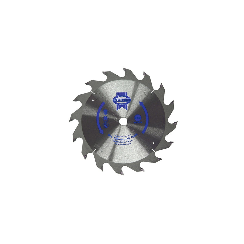 Faithfull Trim Saw Blade 150 x 10mm x 24T Fast Rip