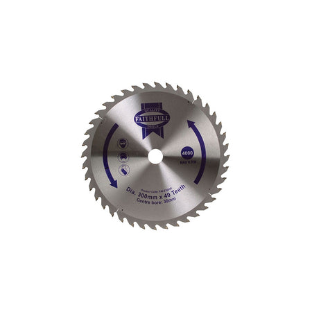 Faithfull Circular Saw Blade 300 x 30mm x 40T Fine Cross Cut