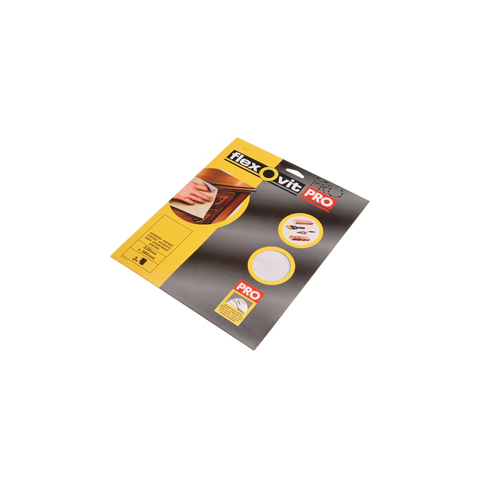 Flexovit Silicon Carbide Finishing Sheets 230 x 280mm Medium 180g (3)