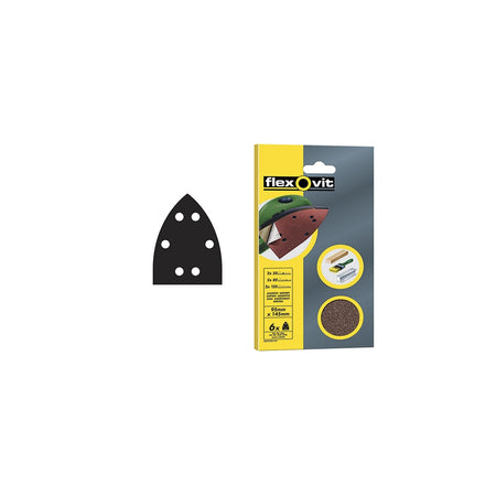 Flexovit Detail Hook & Loop Sanding Sheets 95 x 145mm Fine 120g (6)
