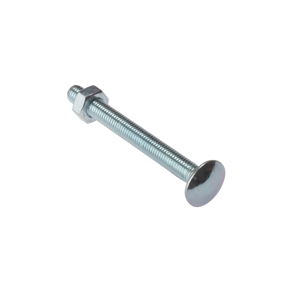 Forgefix Carriage Bolt & Nut ZP M8 x 65mm Bag 10