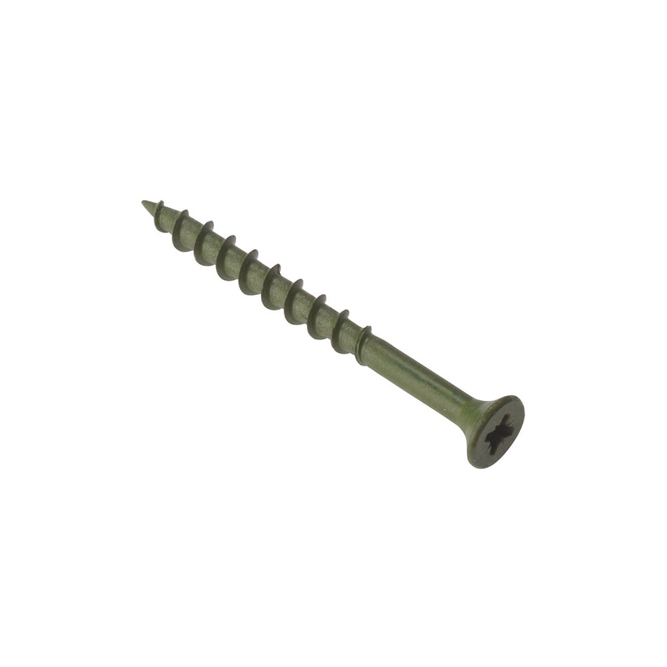 Forgefix Decking Screw Pozi ST Green Anti-Corrosion 4.5 x 55mm Box 200