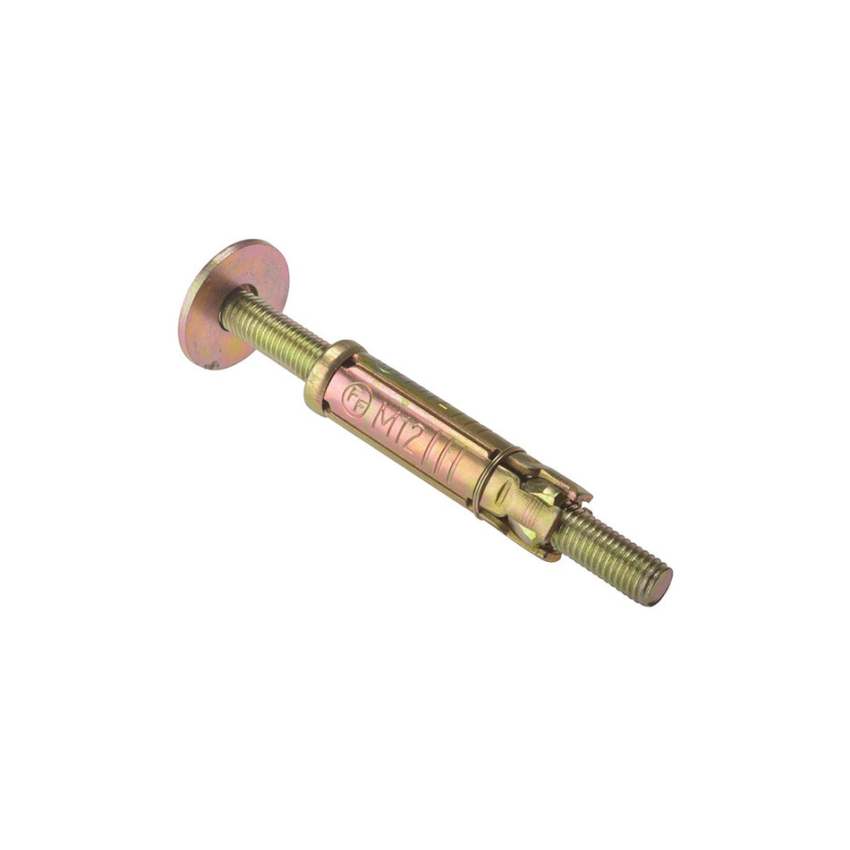 Forgefix Masonry Anchor Bolt Loose Zinc Yellow Passivated M12 x 60mm Bag 5