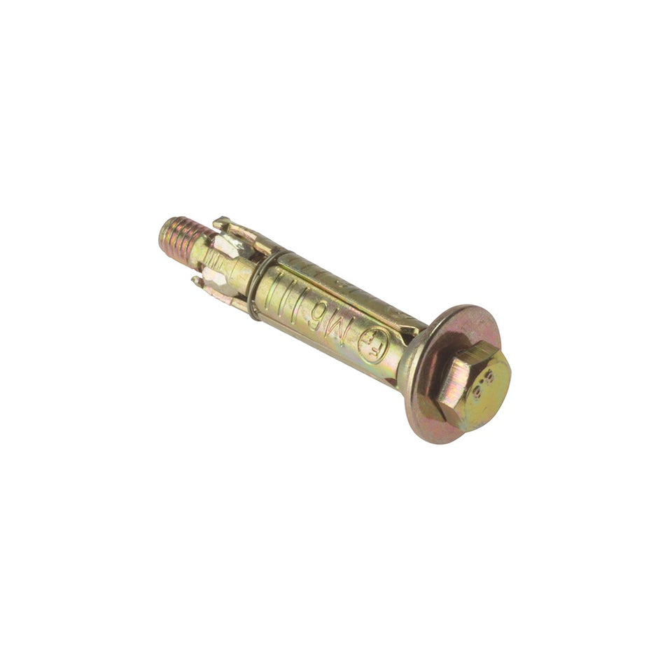 Forgefix Masonry Anchor Bolt Loose Zinc Yellow Passivated M6 x 25mm Bag 10