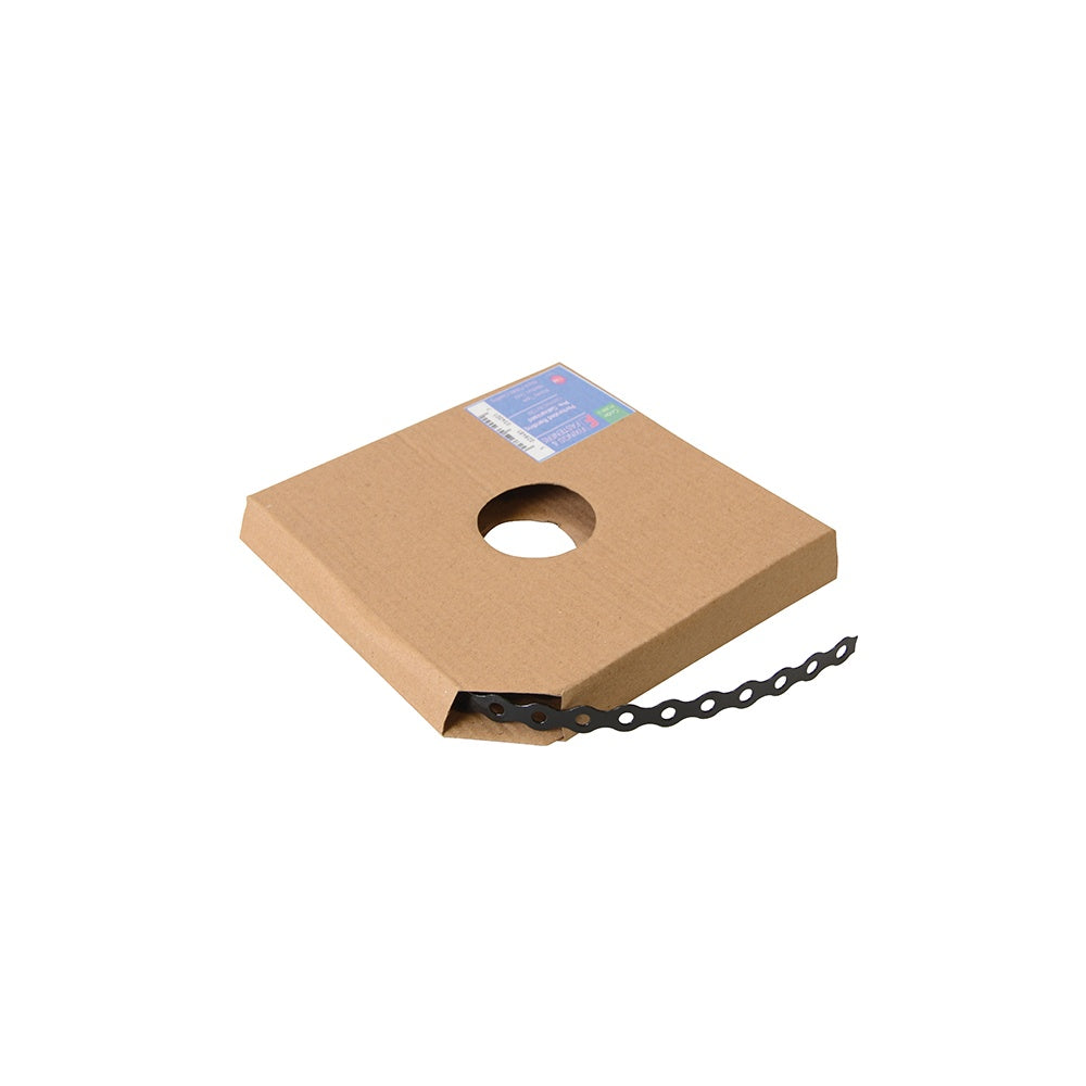 Forgefix Black Plastic Coated Pre-Galvanised Band 17mm x 0.8 x 10m Box 1
