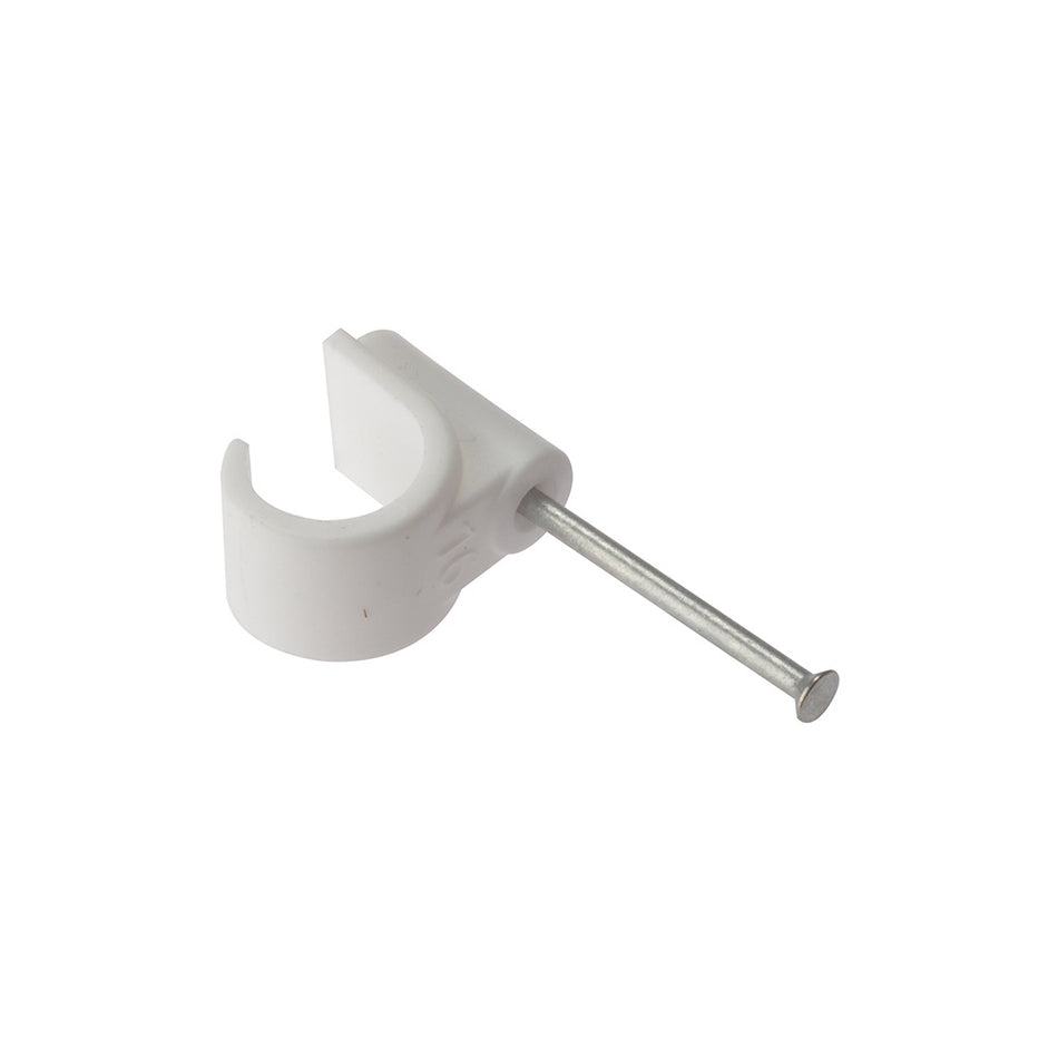 Forgefix Pipe Clip With Masonry Nail 22mm Box 100