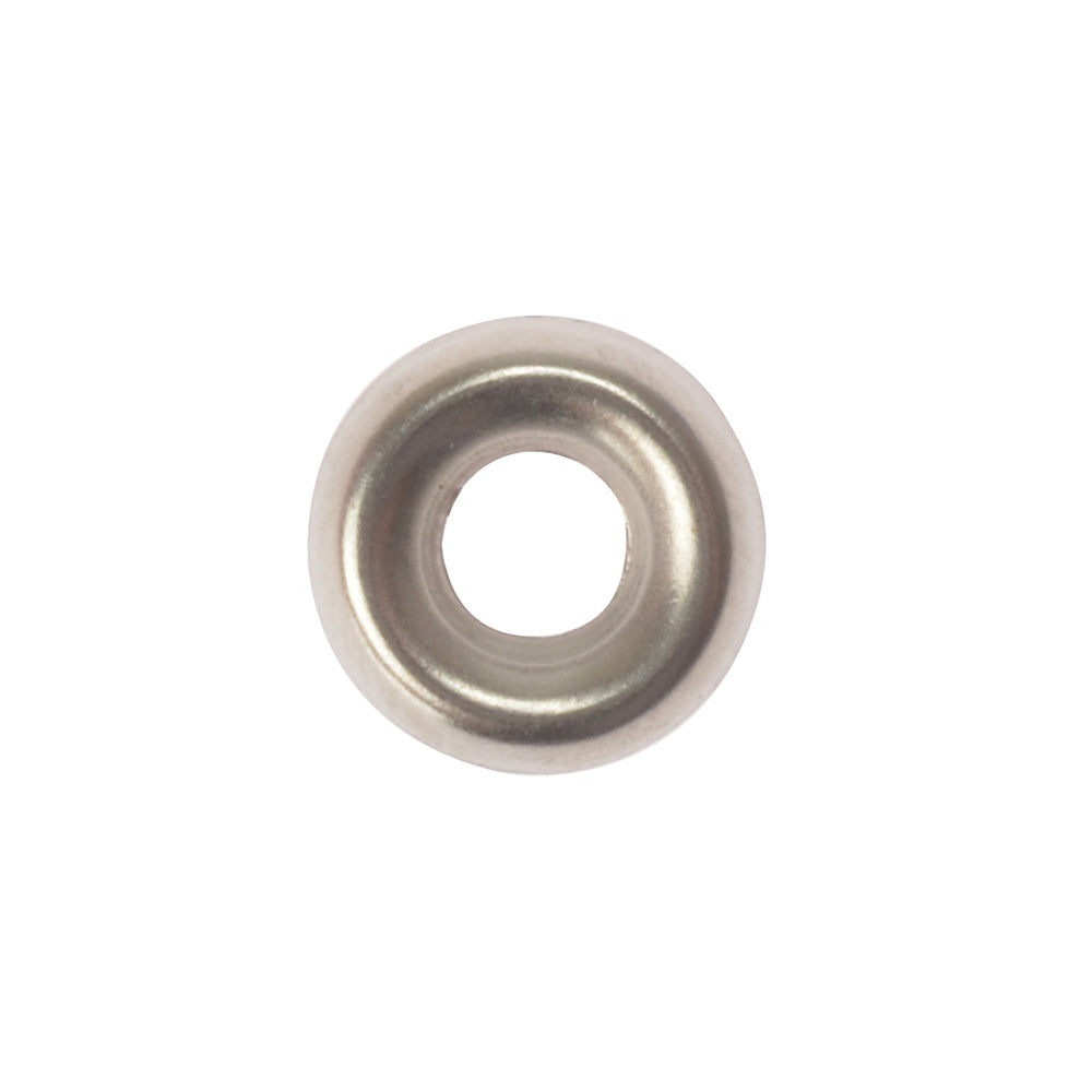 Forgefix Screw Cup Washers Solid Brass Nickel Plated No.6 Bag 200
