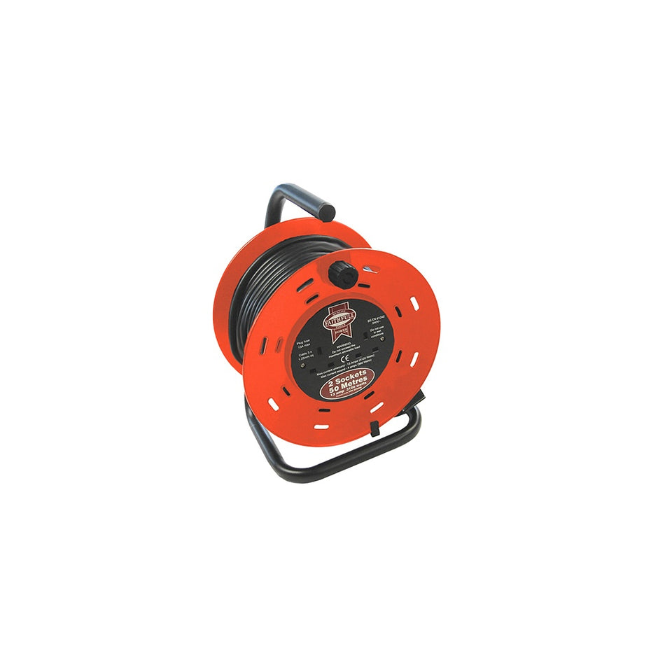 Faithfull Power Plus Cable Reel 50 Metre 13 Amp 230 Volt