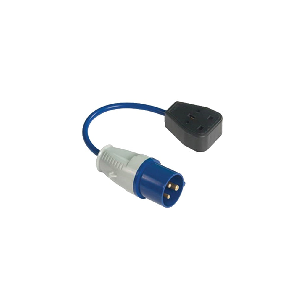 Faithfull Power Plus Fly Lead 240 Volt 3 Pin Plug to 240v 3 Pin Socket & 35cm Lead