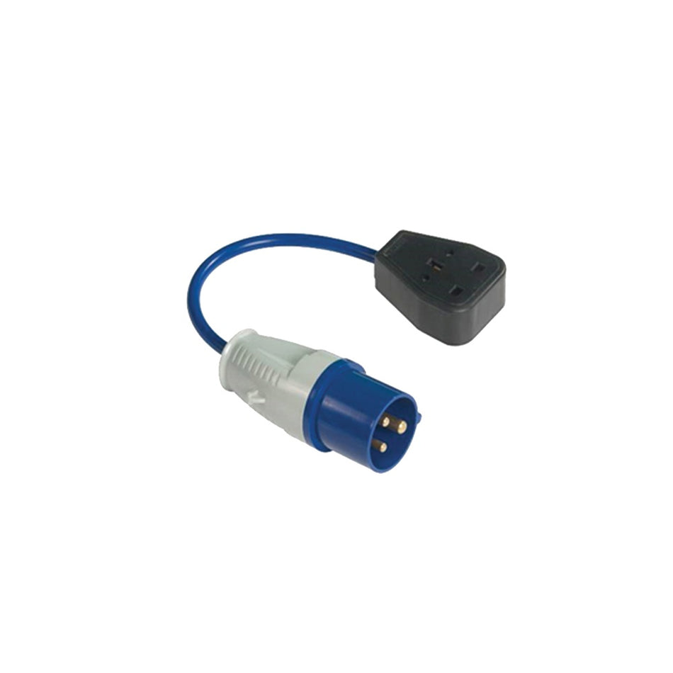 Faithfull Power Plus Fly Lead 240 Volt 3 Pin Plug to 240v 3 Pin Socket & 35cm Lead