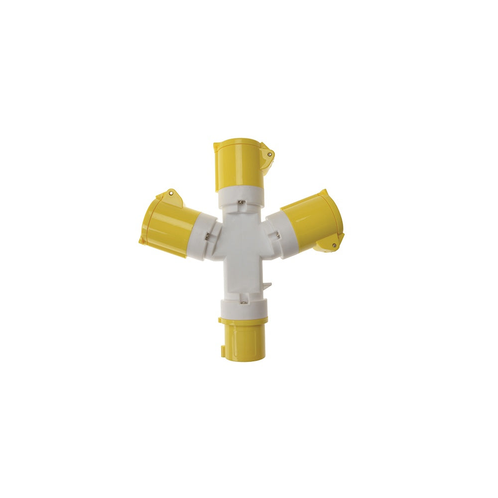 Faithfull Power Plus 3 Way Splitter 110 Volt