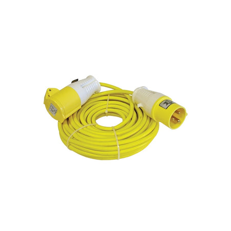 Faithfull Power Plus Trailing Lead 14 Metre 1750w 16 Amp 1.5mm Cable 110 Volt