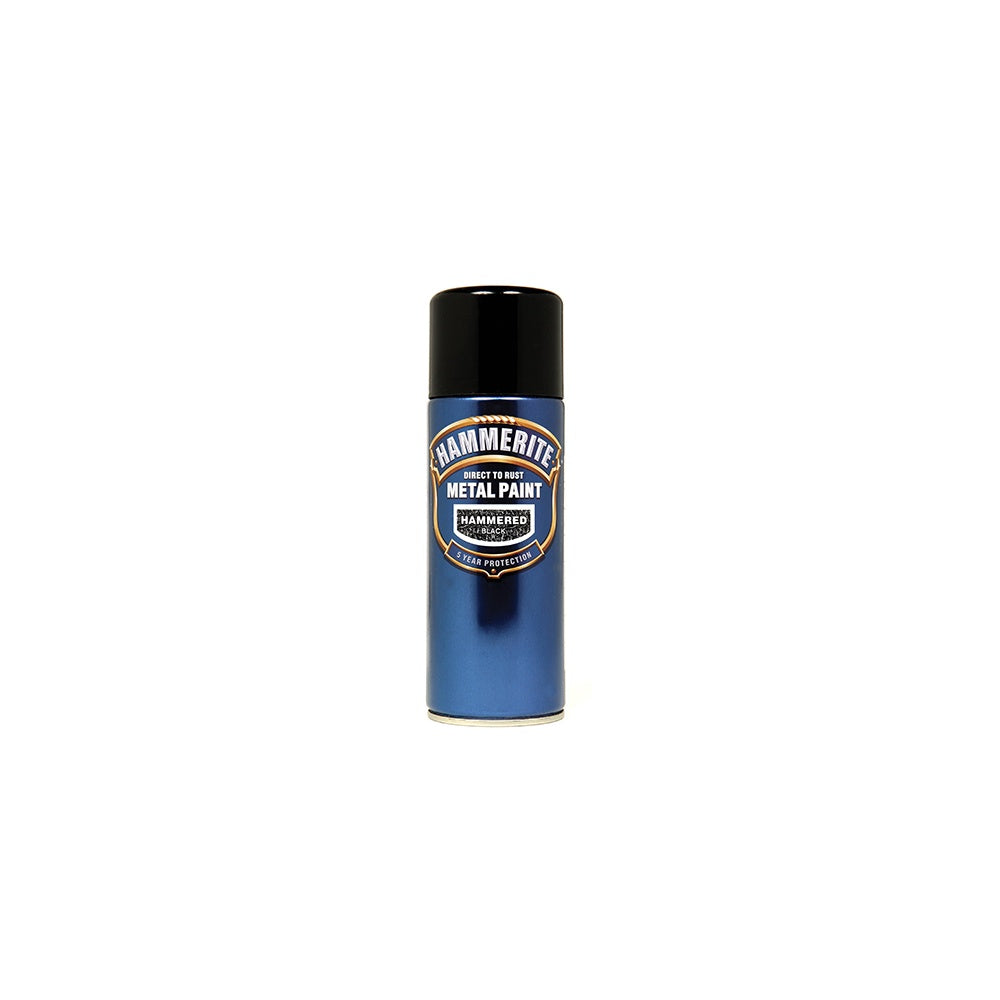 Hammerite Direct to Rust Hammered Finish Aerosol Black 400ml